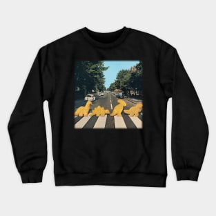 Dinosaur chicken nuggets - nuggie road Crewneck Sweatshirt